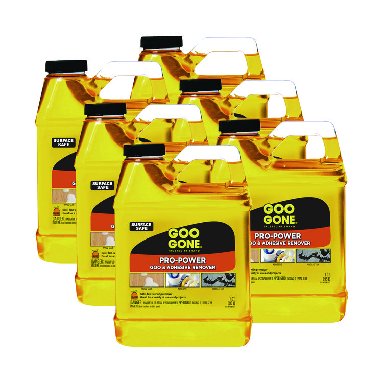 Goo Gone Pro-Power Cleaner, Citrus Scent, 1 qt Bottle, 6/Carton (WMN2112CT)