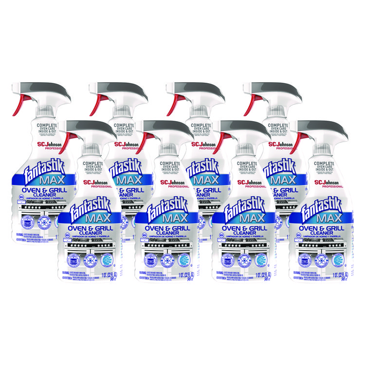 Fantastik MAX MAX Oven and Grill Cleaner, 32 oz Bottle, 8/Carton (SJN323562CT)