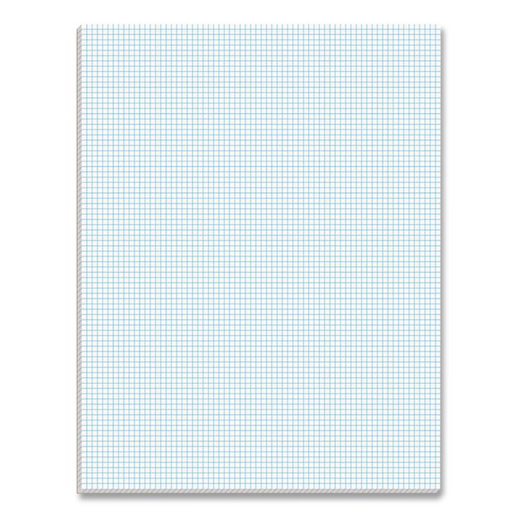 Ampad Quadrille Pads, Quadrille Rule (8 sq/in), 50 White (Heavyweight 20 lb Bond) 8.5 x 11 Sheets (TOP22005)