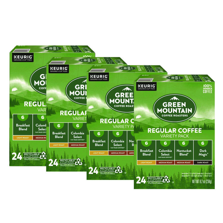 KEURIG DR PEPPER Regular Variety Pack Coffee K-Cups, Assorted Flavors, 96/Carton (GMT9974CT)