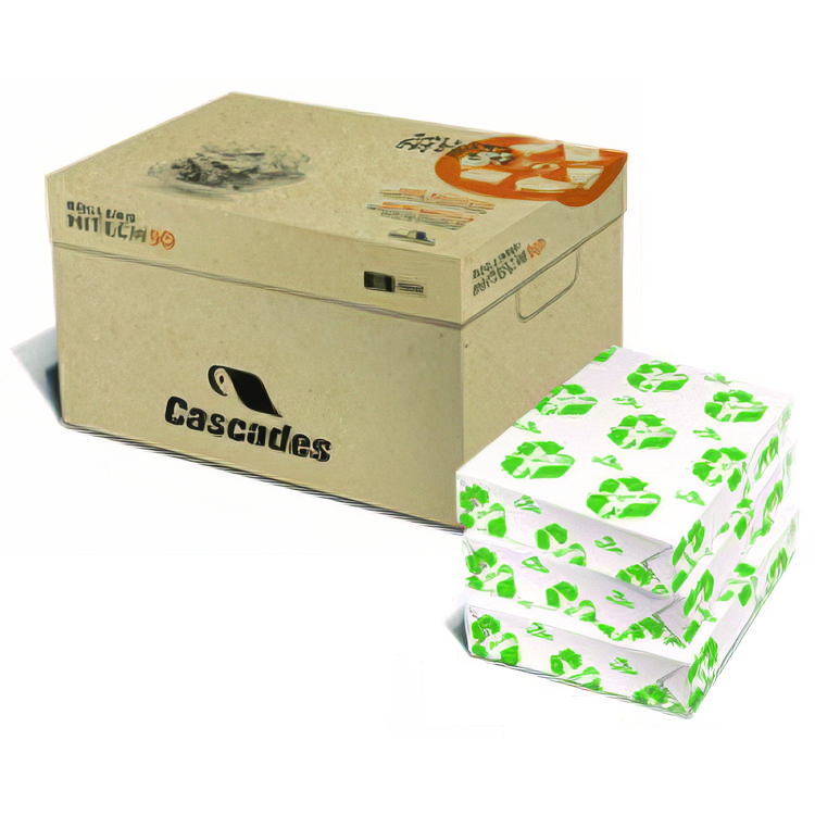 Cascades Enviro100 Copy Paper, 92 Bright, 20 lb Bond Weight, 8.5 x 14, White, 500 Sheets/Ream, 10 Reams/Carton (CSD5103C)
