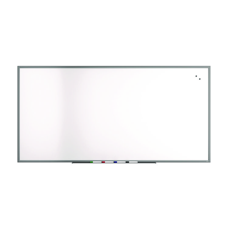 TRU RED Magnetic Porcelain Dry Erase Board, 96" x 48", White Surface, Gray/Natural Aluminum Frame (TUDTR61188)