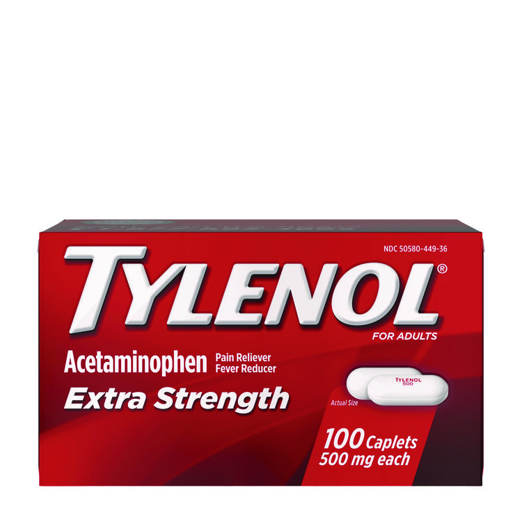Tylenol Extra Strength Pain Reliever Caplets, 100 Count (JOJ044909)