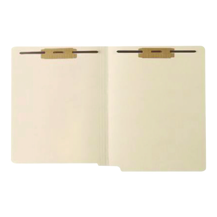 Medical Arts Press Heavy-Duty End Tab File Folder, 0.75" Expansion, 2 Fasteners, Letter Size, Manila Exterior, 50/Box (MAQ31464)