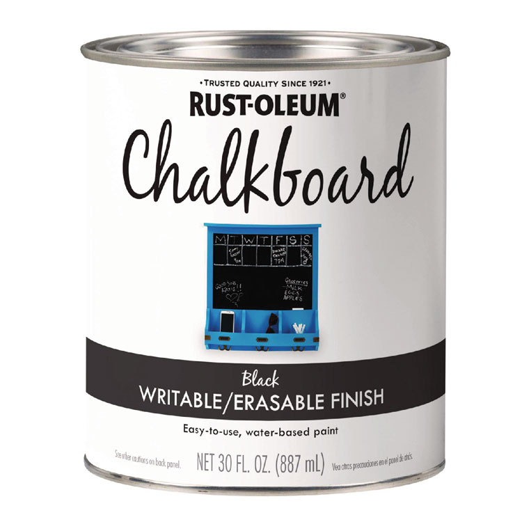 Rust-Oleum Chalkboard Paint, Matte Black, Quart Can (RST301450EA)