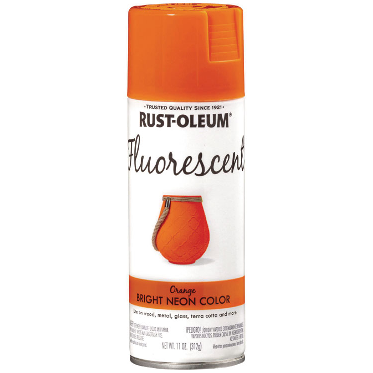 Rust-Oleum Specialty Fluorescent Spray Paint, Flat Fluorescent Orange, 11 oz Aerosol Can (RST342568EA)