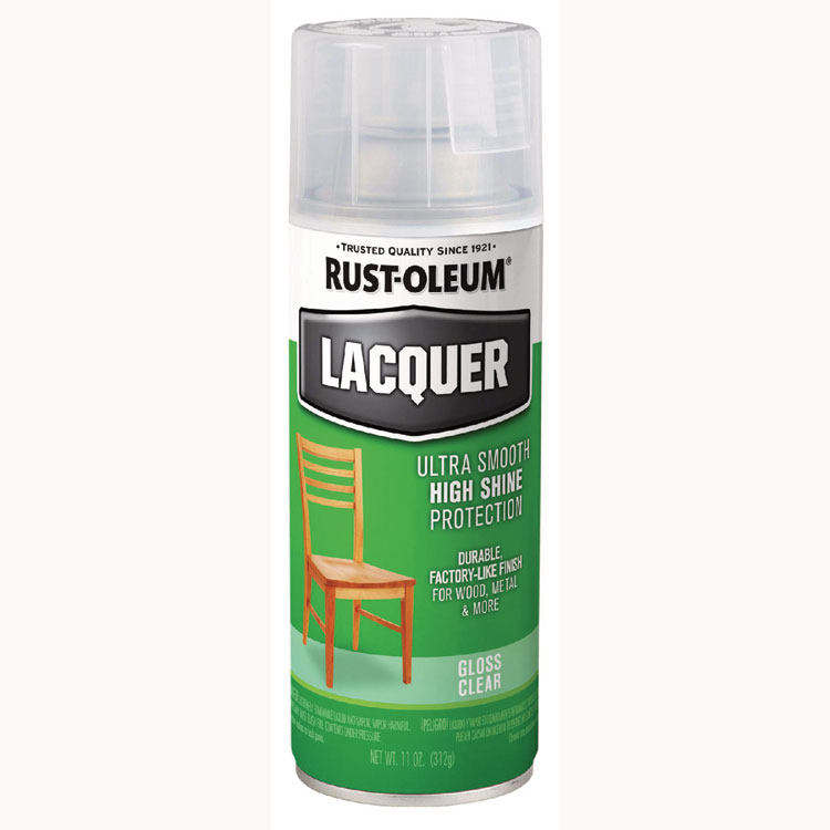 Rust-Oleum Specialty Lacquer Spray Paint, Gloss Clear, 12 oz Aerosol Can, 6/Carton (RST1906830)