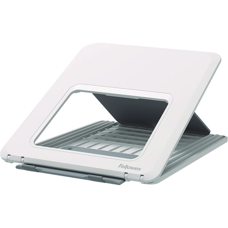 Fellowes Breyta Laptop Stand, 9.25" x 10.55" x 0.55" to 8", White, Supports Up to 8.8 lbs (FEL100098501)