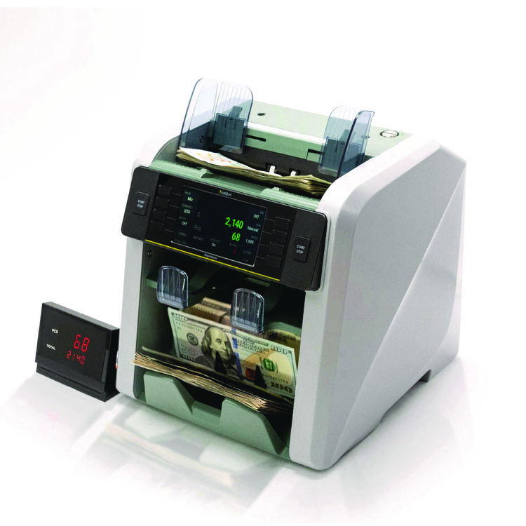 CASSIDA Signature Mixed Denomination Counter, 1,200 Bills/min, 10.5 x 11.7 x 10.5, Light Gray (KIBSIGNATURE)