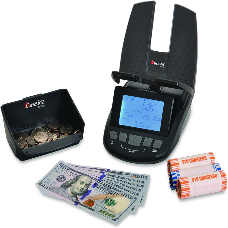 CASSIDA TillTally Money Scale, 1 lb Capacity, 6 x 3 Platform, Black (CIATILLTALLY)