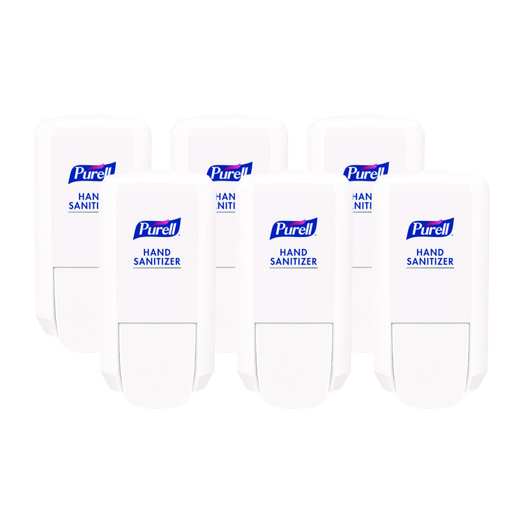 PURELL CS2 Hand Sanitizer Dispenser, 1,000 mL, 5.14 x 3.83 x 10, White, 6/Carton (GOJ412106CT)
