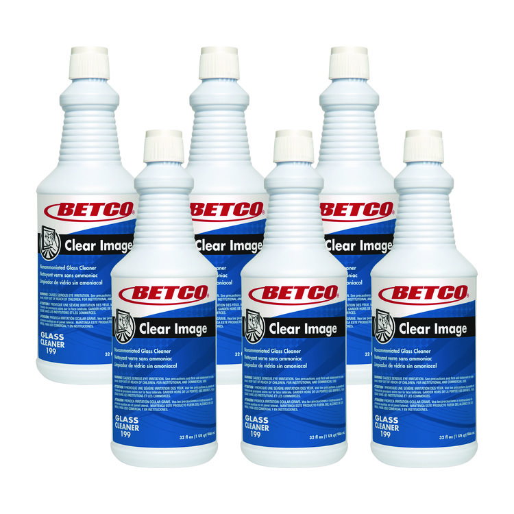 BETCO CORPORATION Clear Image Glass and Surface Cleaner, Rain Fresh Scent, 32 oz Bottle, 6/Carton (BET1997000)