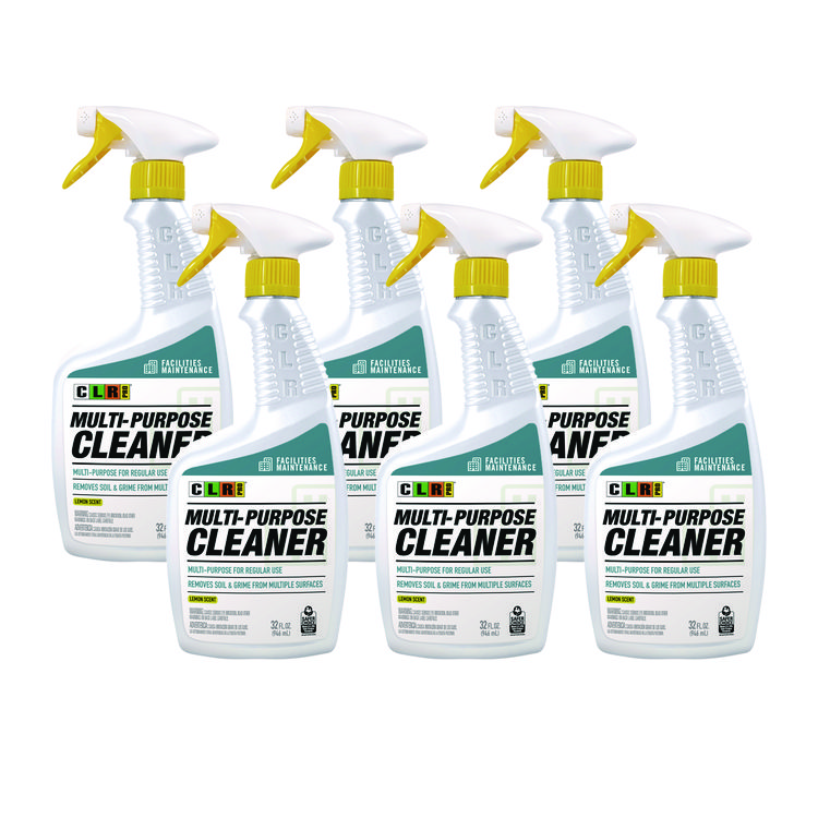 CLR PRO Multi-Purpose Cleaner, Lemon Scent, 32 oz Bottle, 6/Carton (JELFMMPC326PRO)