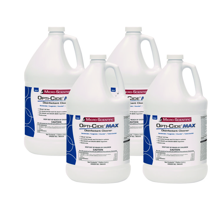 Opti-Cide Max Disinfectant Cleaner, 1 gal Bottle, 4/Carton (WMNM60035)