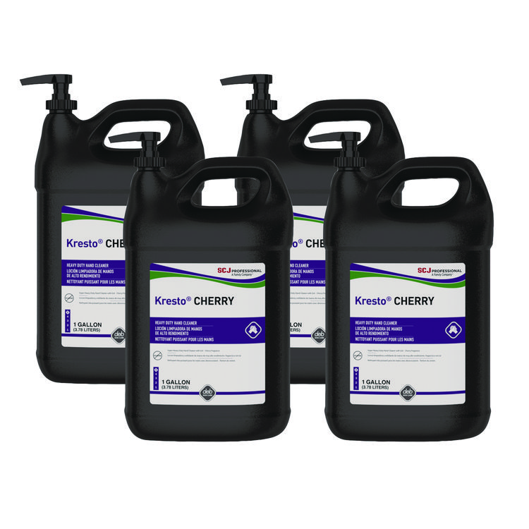 SC Johnson Professional Kresto Cherry Heavy Duty Hand Cleaner Manual Cartridge, Cherry Scent, 1 gal, 4/Carton (SJNKCH1G)
