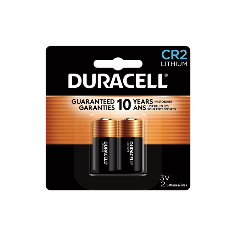 Duracell Specialty High-Power Lithium Batteries, CR2, 3 V, 2/Pack (DURCR2B2PK)