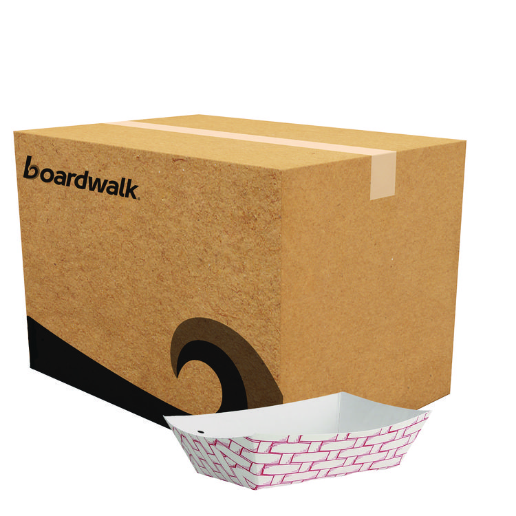Boardwalk Paper Food Baskets, 0.25 lb Capacity, 2.69 x 4 x 1.05, Red/White, 1,000/Carton (BWK30LAG025)