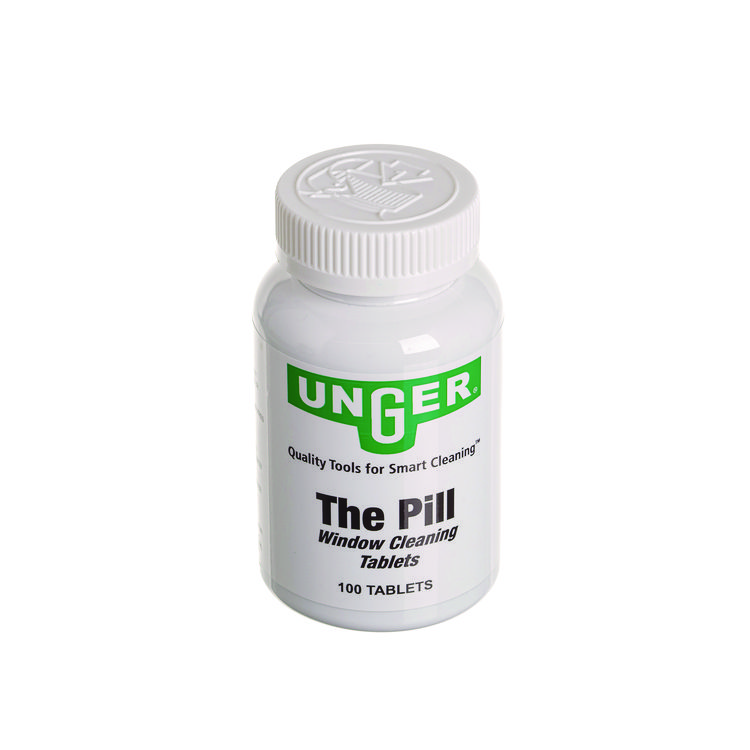 Unger Pill Window Cleaning Tablets, 100 Tablets/Bottle (UNGPLBTLEA)