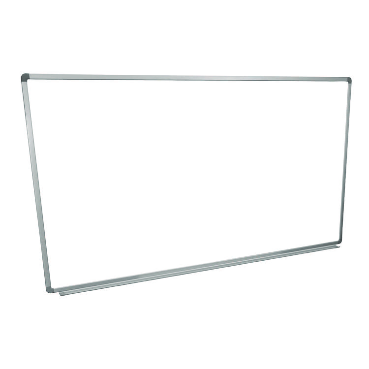 LUXOR WORKSPACES, LLC Wall-Mounted Magnetic Whiteboard, 72" x 40", White Surface, Silver Aluminum Frame (LXCWB7240W)