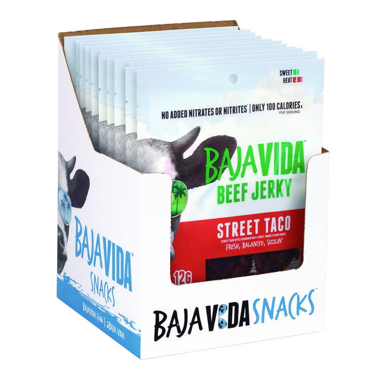 BRANDT BEEF Beef Jerky Street Taco Snack Pack, Street Taco, 1 oz Packet, 12/Carton (GRR22002308)