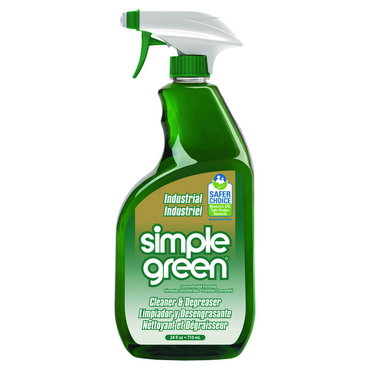Simple Green Industrial Cleaner and Degreaser, Concentrated, 24 oz Spray Bottle (SMP13012)