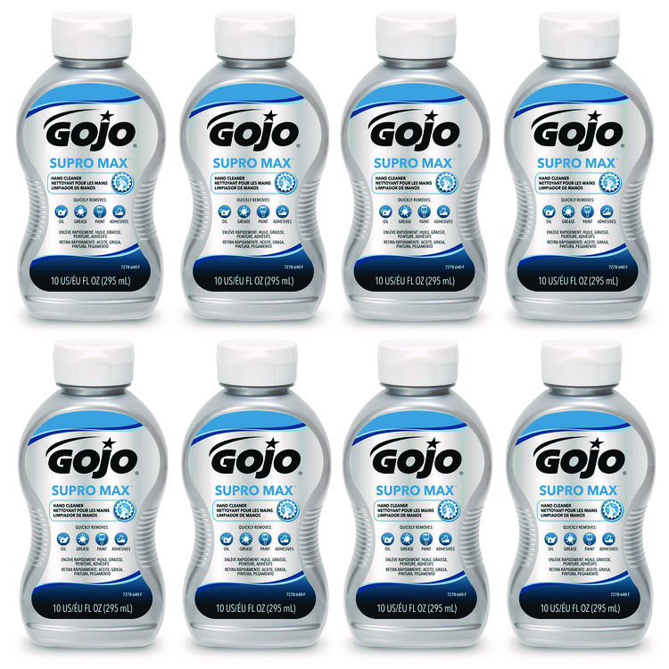 GOJO SUPRO MAX Hand Cleaner Bottle, Floral Scent, 8/Carton (GOJ727808CT)