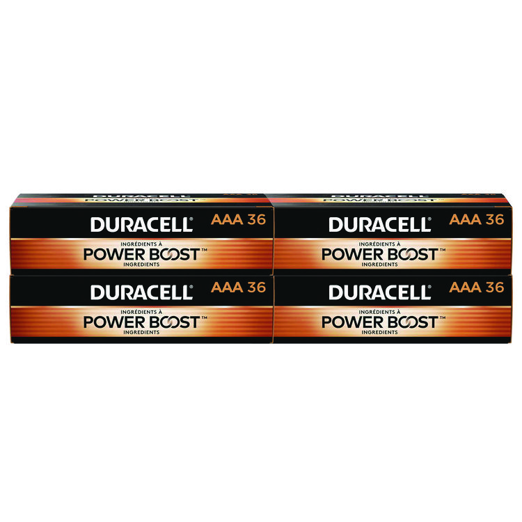 Duracell Power Boost CopperTop Alkaline AAA Batteries, 36/Pack, 4 Packs/Carton (DURMN24P36CT)