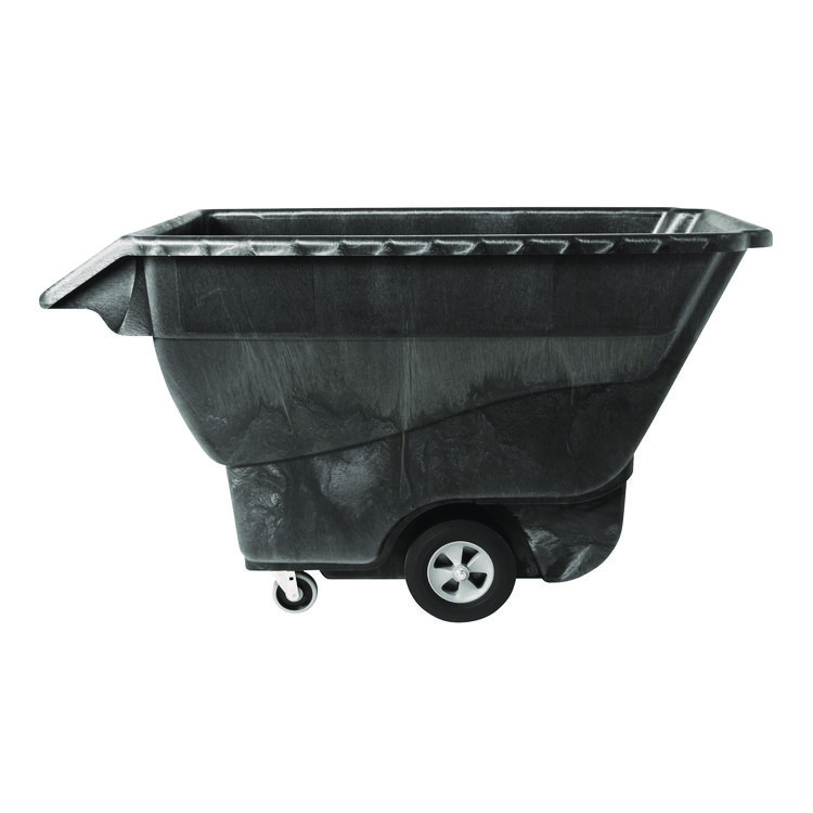 Rubbermaid Commercial 1 cu yd Structural Foam Tilt Truck, Standard Duty, 1,250 lb Capacity, Black (RCP9T15BLA)