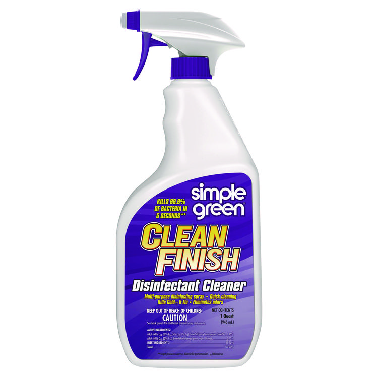 Simple Green Clean Finish Disinfectant Cleaner, Herbal, 32 oz Spray Bottle, 12/Carton (SMP01032)