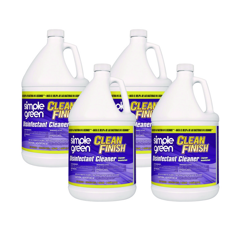 Simple Green Clean Finish Disinfectant Cleaner, Herbal, 1 gal Bottle, 4/Carton (SMP01128)
