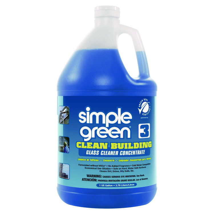 Simple Green Clean Building Glass Cleaner Concentrate, Unscented, 1gal Bottle (SMP11301)