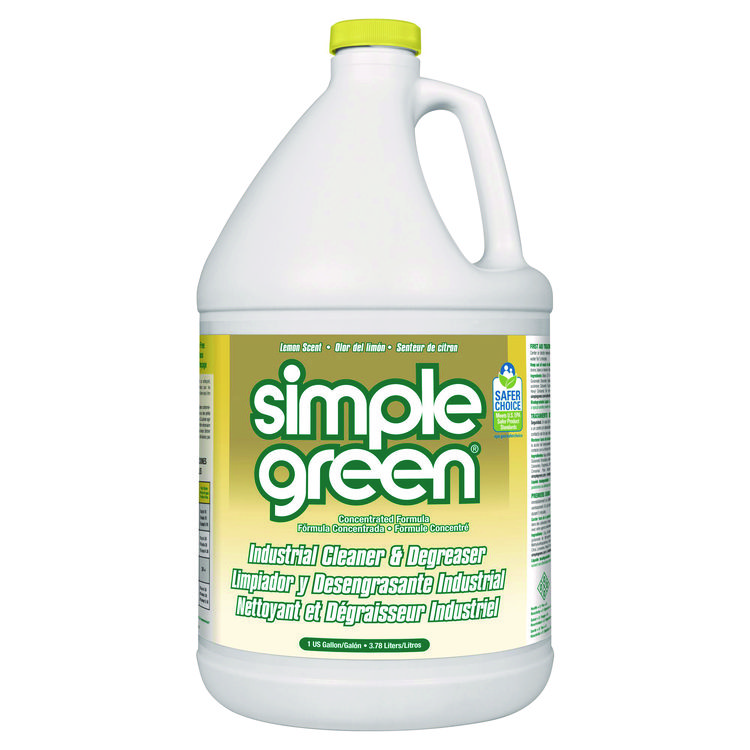 Simple Green Industrial Cleaner and Degreaser, Concentrated, Lemon, 1 gal Bottle, 6/Carton (SMP14010)