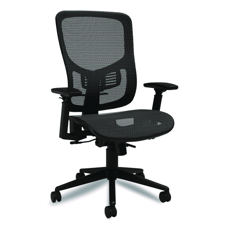 Alera Alera Hollins Ergonomic Mesh Swivel Task Chair, Supports Up to 275lb, 18.57 to 22.54 Seat Height, Black Seat/Back, Black Base (ALEHL42BME18)