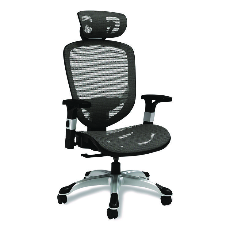 Alera Alera Minerva Ergonomic Mesh Swivel Task Chair, Supports Up to 275lb, 17.24 to 20.98 Seat Height, Gray Seat/Back, Silver Base (ALEMV41BME48)