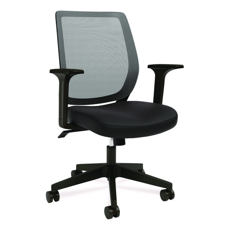 Alera Alera Wessex Ergonomic Fabric Mesh Swivel Task Chair, Supports Up to 275lbs, 17.09 to 20.83 Seat Height, Black Seat/Back/Base (ALEWX42BME17)