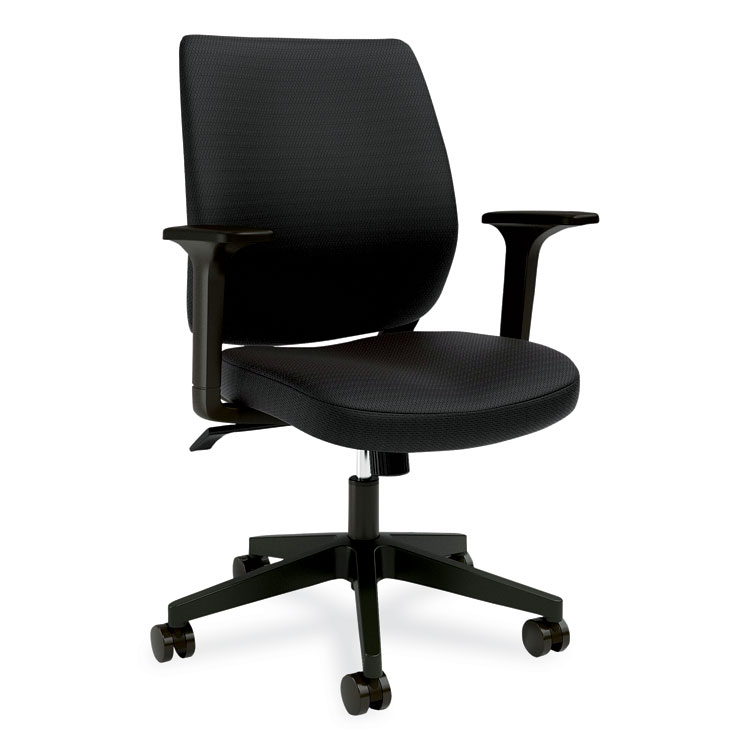 Alera Alera Wessex Ergonomic Fabric Task Chair, Supports Up to 275 lb, 17.13 to 20.83 Seat Height, Black Seat/Back, Black Base (ALEWX4217)