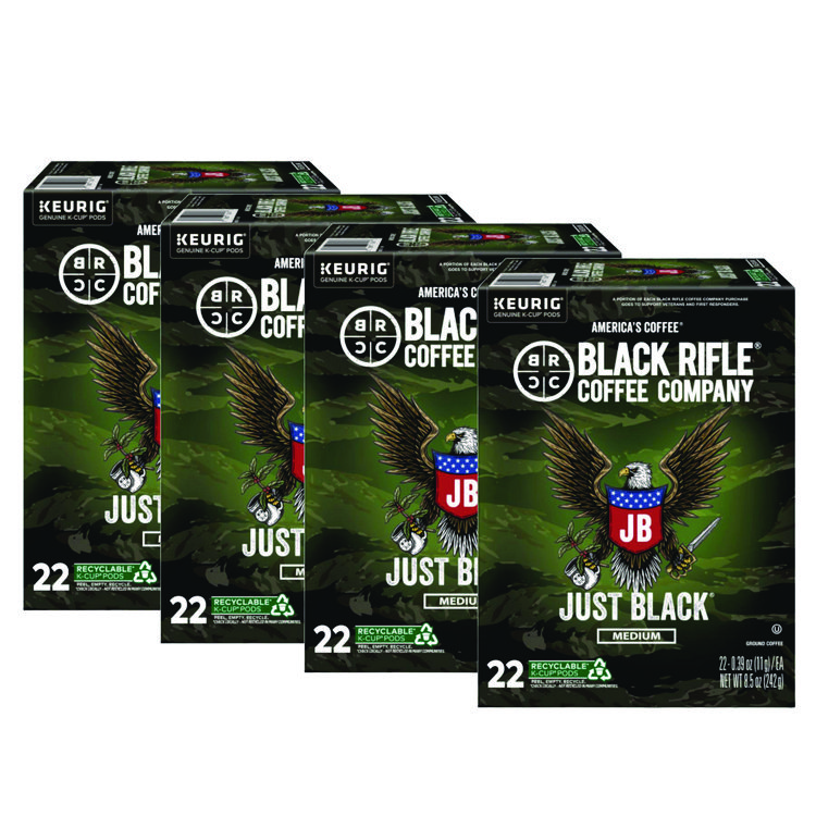 KEURIG DR PEPPER Just Black Coffee K-Cups, 88/Carton (GMT0547CT)