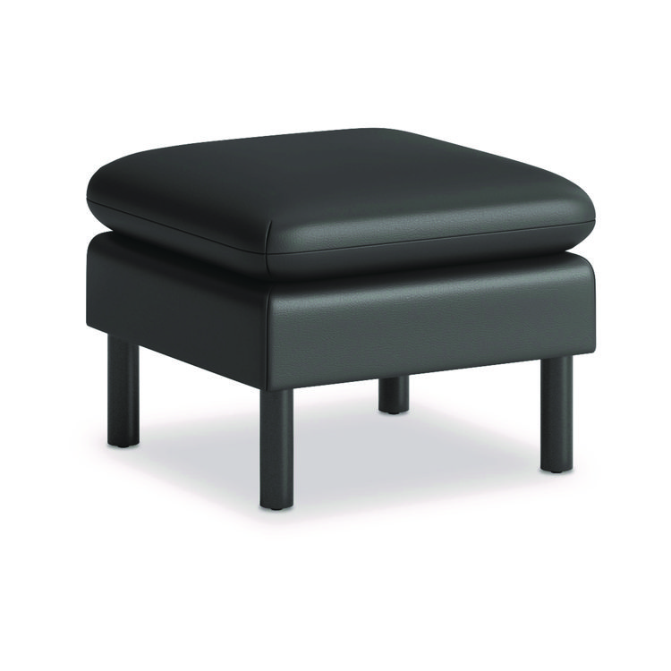 HON Parkwyn Series Ottoman, 23" x 23" x 17.5", Black (HONVP3LOTTBLK)