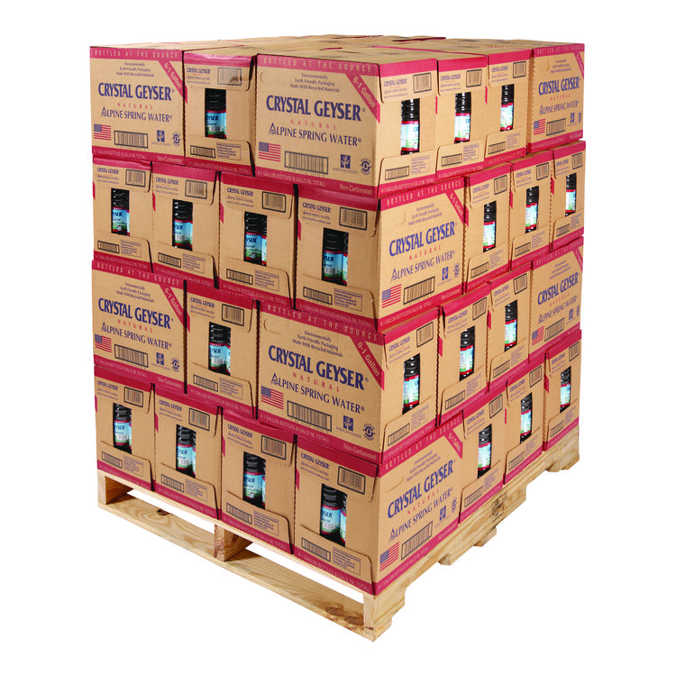 Crystal Geyser Alpine Spring Water, 1 Gal Bottle, 6/Carton, 48 Cartons/Pallet (CGW12514)