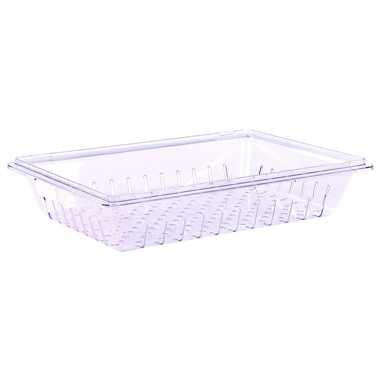 Carlisle StorPlus Polycarbonate Food Storage Container Colander, 18 x 26, Clear, Plastic (CFS1062807)