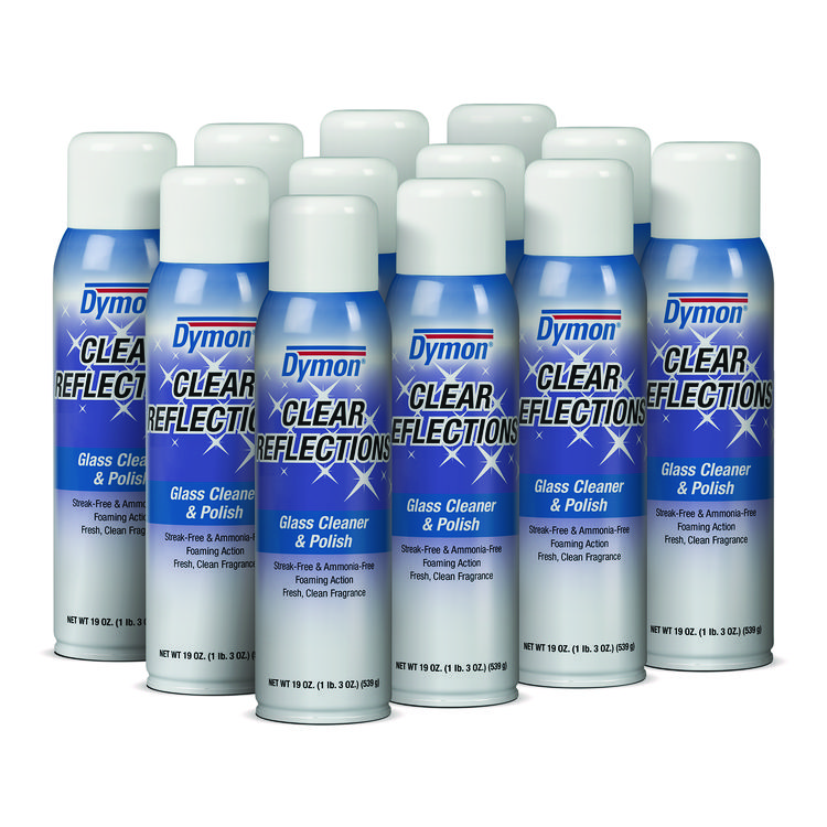 Dymon Clear Reflections Mirror and Glass Cleaner, 20 oz Aerosol Spray, 12/Carton (ITW38520)