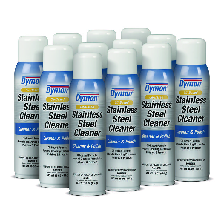 Dymon Stainless Steel Cleaner, 16 oz Aerosol Spray, 12/Carton (ITW20920)