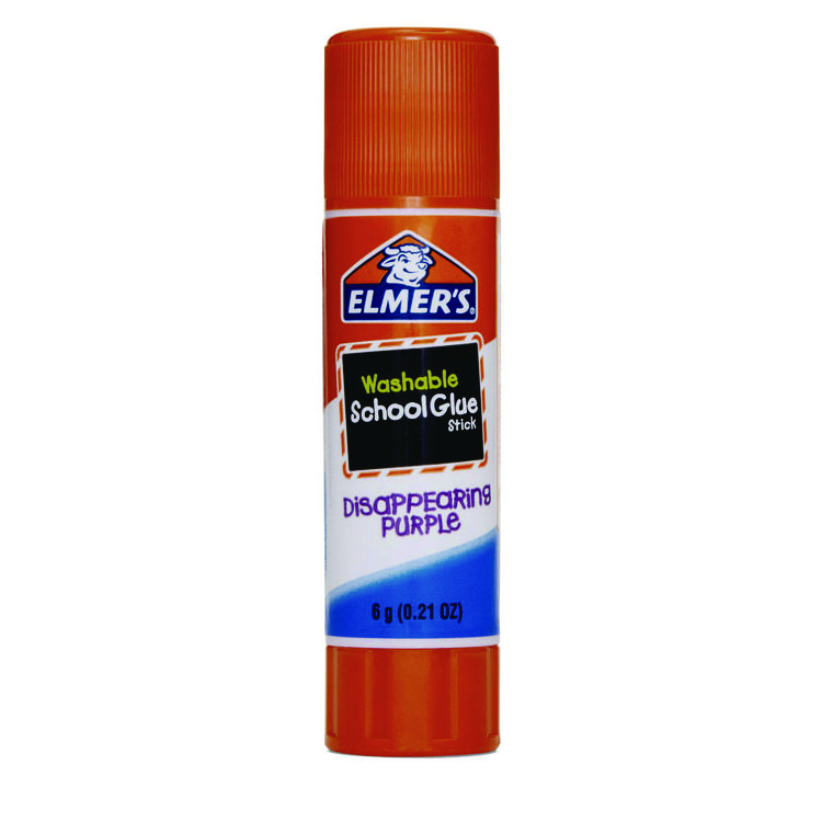 Elmer's Disappearing Purple School Glue Stick, 0.21 oz, Dries Clear, 8/Pack (EPIE1591E1560) - Image 2