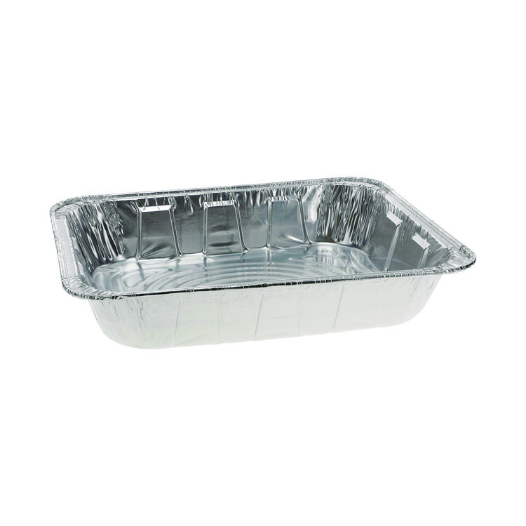Pactiv Evergreen Aluminum Steam Table Pan, Half-Size Deep, 2.6" Deep, 11.8 x 9.4, 100/Carton (PCTY6132H)