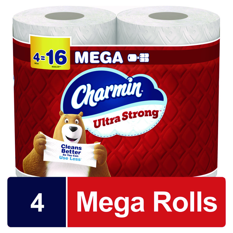 Charmin Ultra Strong Bathroom Tissue, Septic Safe, 2-Ply, White, 220 Sheets/Roll, 4 Rolls/Pack, 8 Packs/Carton (PGC13220)