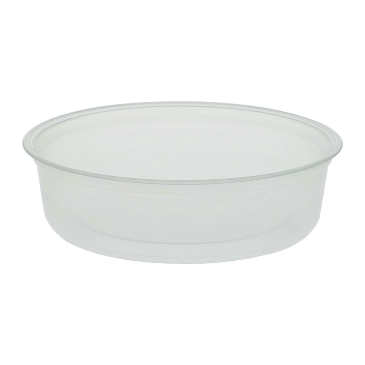 Fabri-Kal Microwavable Deli Containers, 6 oz, 4.6" Diameter x 1.3" h, Clear, Plastic, 500/Carton (FABPK6SC)