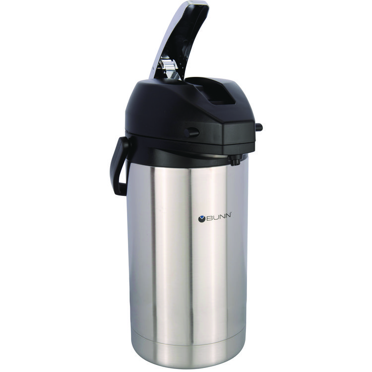 BUNN Lever Action Airpot, 101 oz, Stainless Steel/Black (BUNAIRPOT30)