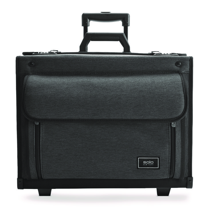 Classic Classic Recycled Rolling Catalog Case, Fits Device Up to 17.3", 9.31 x 9.31 x 16.14, Gray/Black (USLB78410)