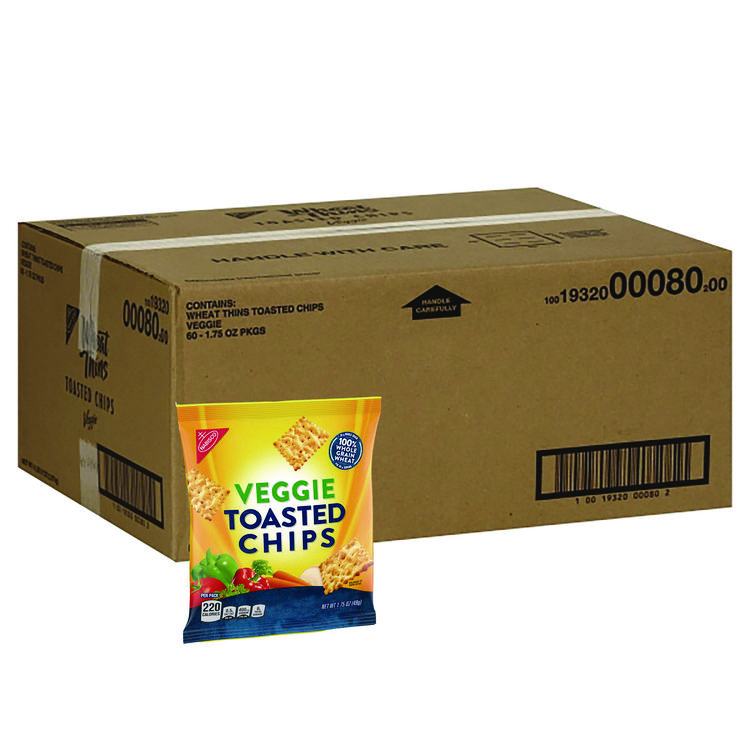 Nabisco Wheat Thins Toasted Veggie Chips, 1.75 oz Bag, 60/Carton (CDB00080)