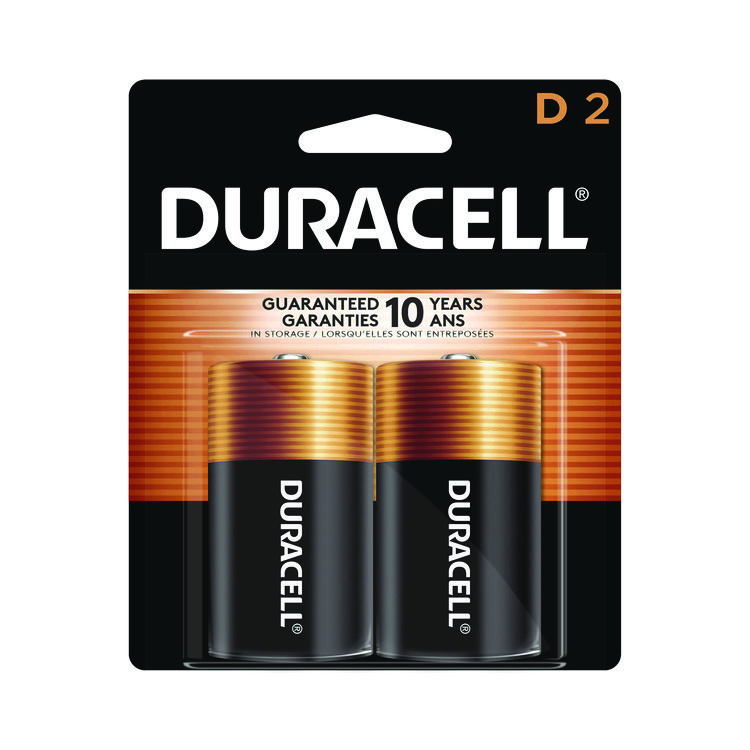 Duracell CopperTop Alkaline D Batteries, 2/Pack (DURMN1300B2Z)